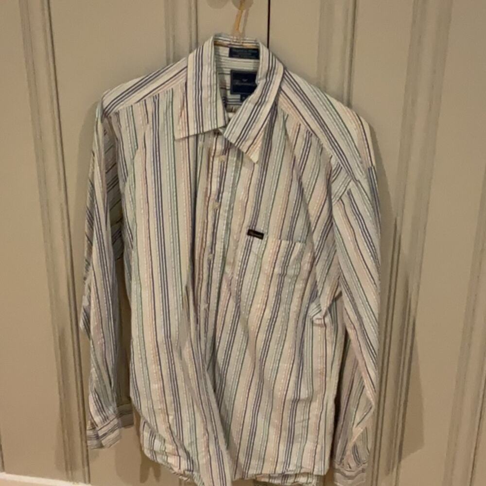 Faconnable Multicolor Button Down Shirt With Stri… - image 3